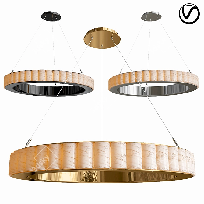 Elegant Avalon Chandelier: 2016 Design | V-Ray Render 3D model image 1