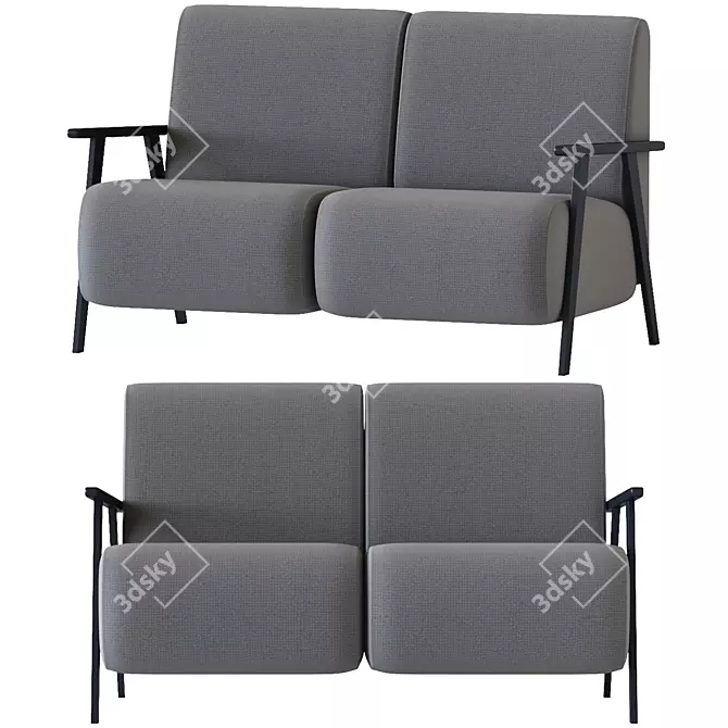 IKI Big Double Armchair 3D model image 1