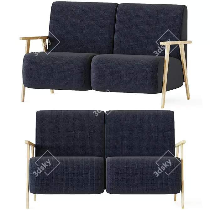 IKI Big Double Armchair 3D model image 2