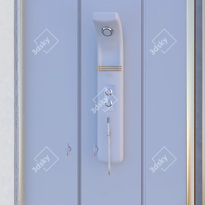 Modern Shower Cabin Set 217 3D model image 3