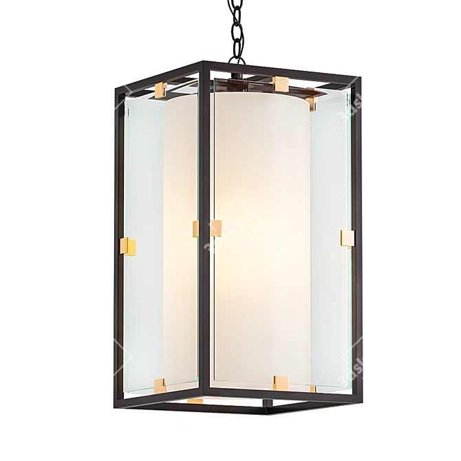 Elegant Gerritt Hanging Lantern 3D model image 1