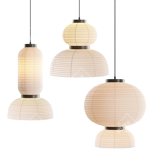 Sleek HOLLY Pendant Light 3D model image 1