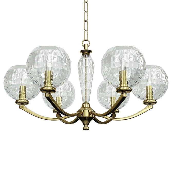 Elegant Stuart 6-Light Chandelier 3D model image 1