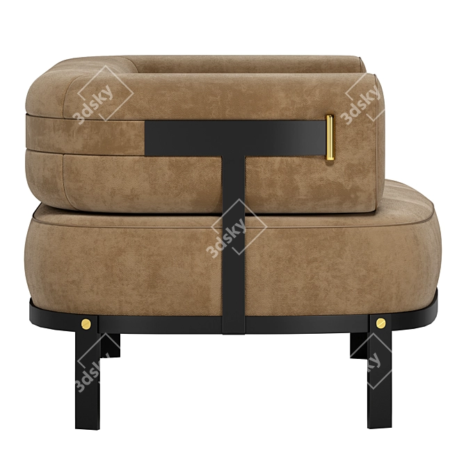 Sleek Baxter Belt Armchair 3D model image 3