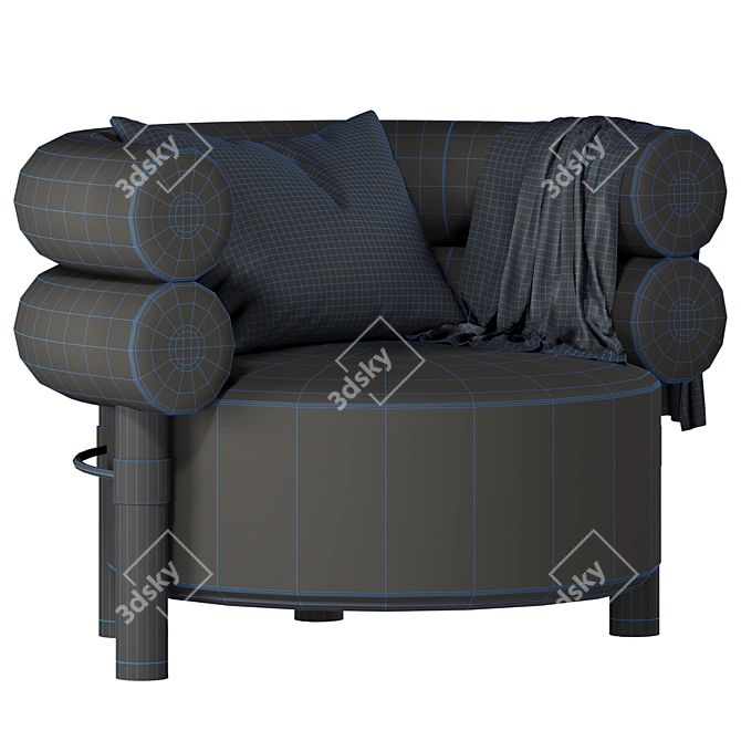 Mezzo Rogers Armchair: Modern Elegance for Your Home 3D model image 5