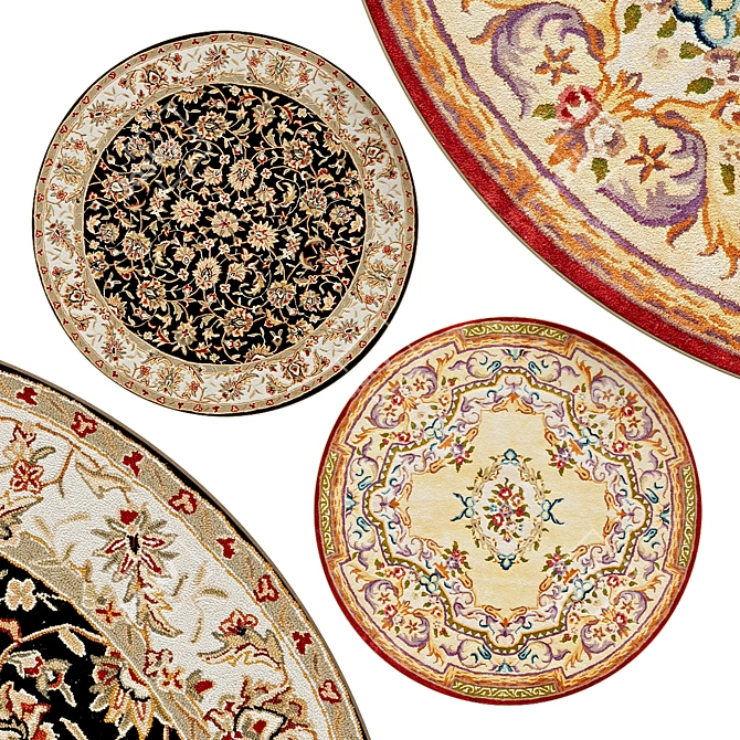 Elegant Circular Rugs | Archive Find 3D model image 1