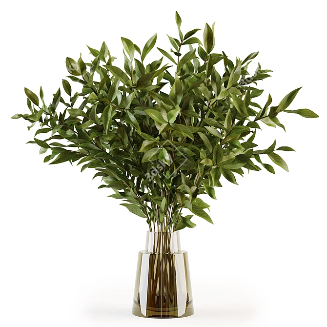 Elegant Vase with Branches 3D model image 1