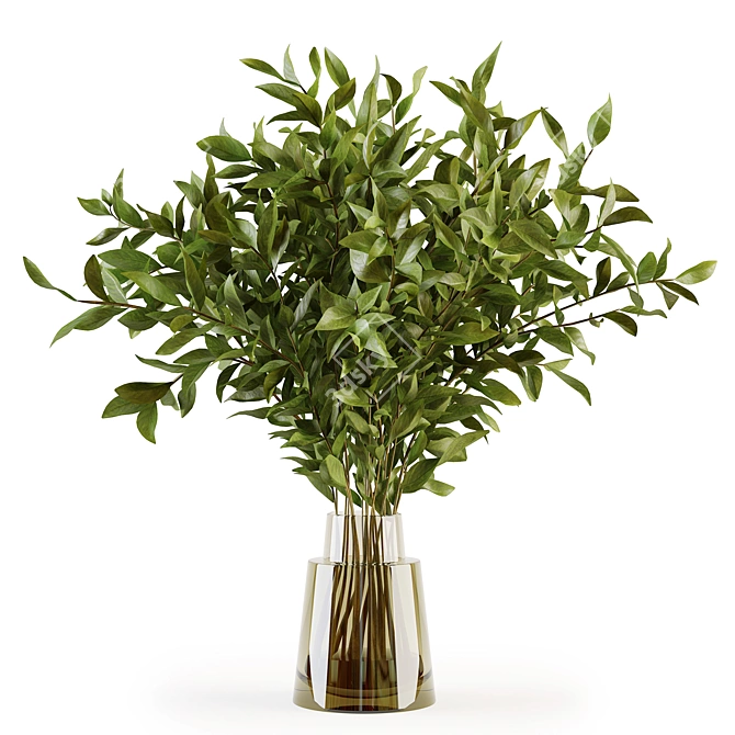 Elegant Vase with Branches 3D model image 4