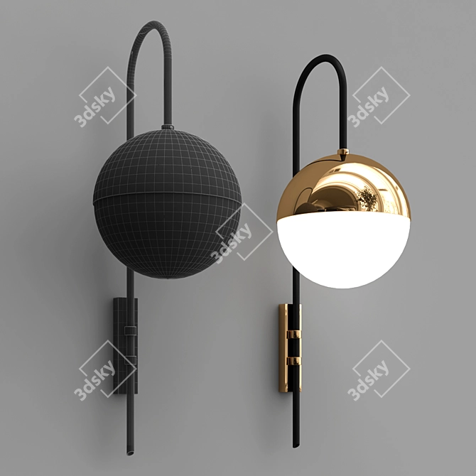 Enchanting Wall Lamp: Magic Circus Edition 3D model image 3