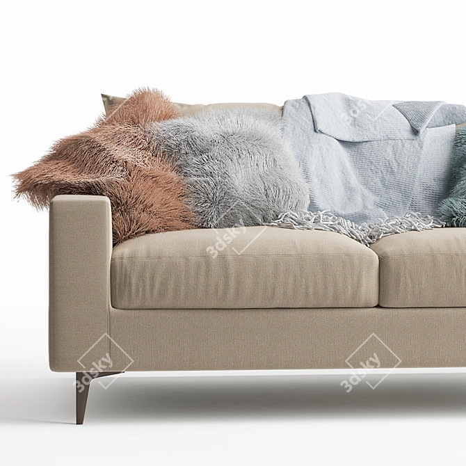 Modern Chic Sloan Loveseat: Comfort in Style 3D model image 3