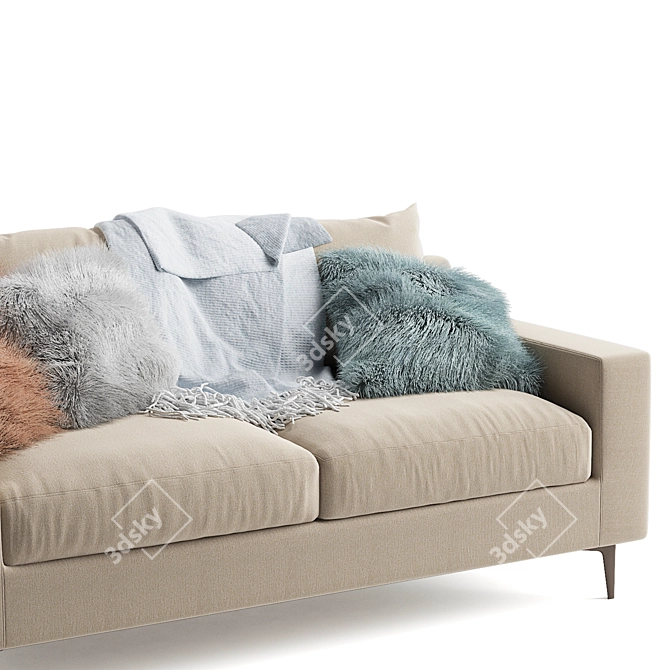 Modern Chic Sloan Loveseat: Comfort in Style 3D model image 4