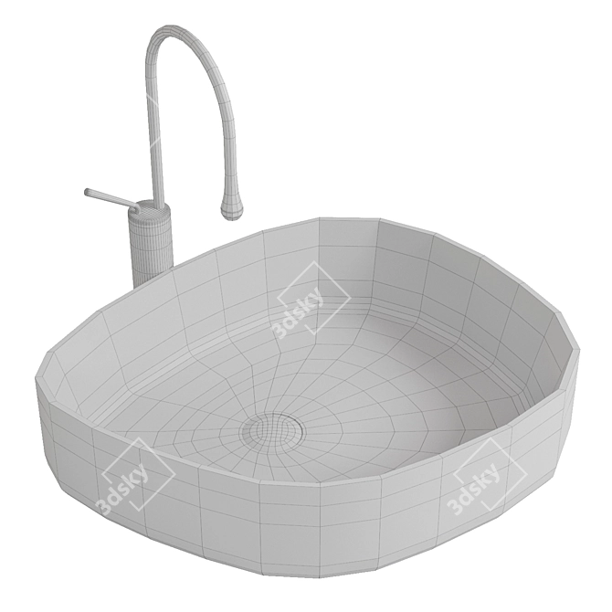 BelBagno BB1435 Overmount Sink 3D model image 2