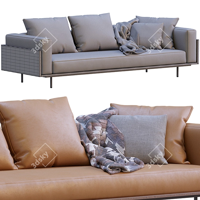 Modern Minotti Sofa: Brasilia 3D model image 5