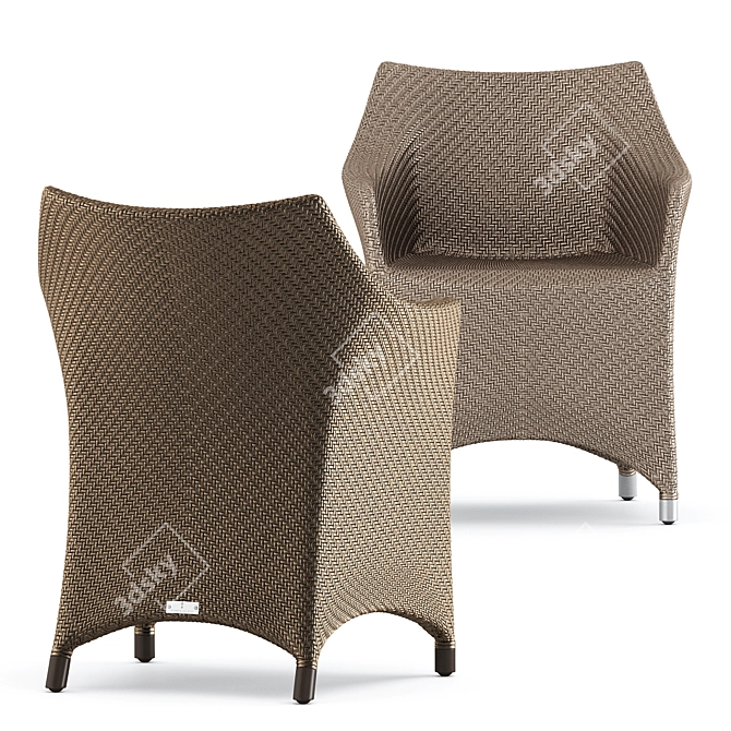 Sleek Amari Vita Armchair 3D model image 2