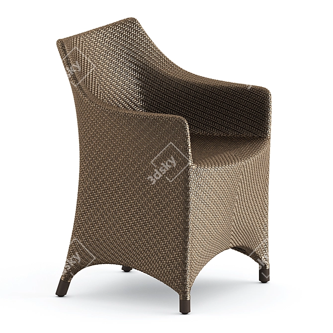 Sleek Amari Vita Armchair 3D model image 4