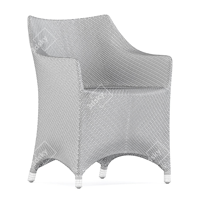 Sleek Amari Vita Armchair 3D model image 5