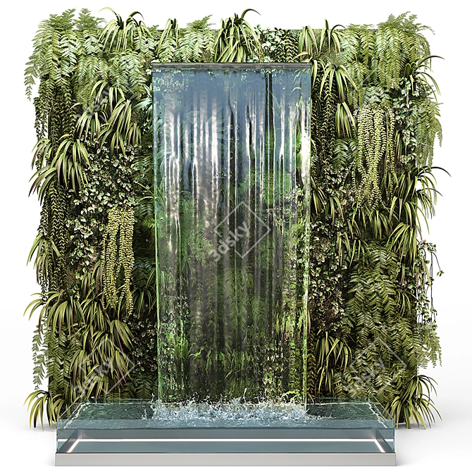 Waterfall Wall Plants for 3dsMax 3D model image 3