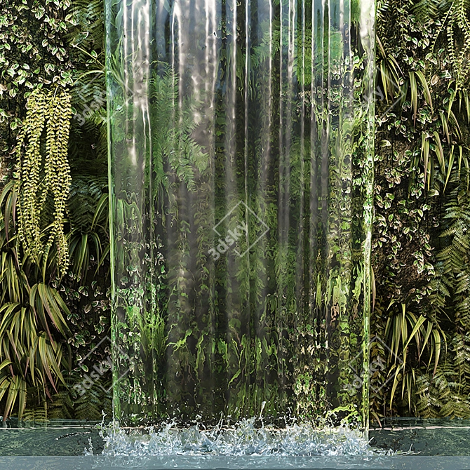 Waterfall Wall Plants for 3dsMax 3D model image 4