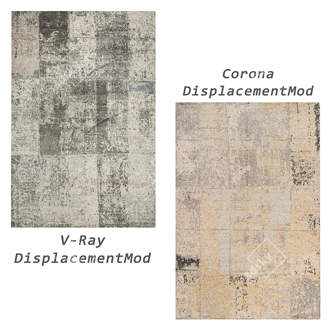 6-Piece Rug Set: Versatile & Realistic Rugs 3D model image 4