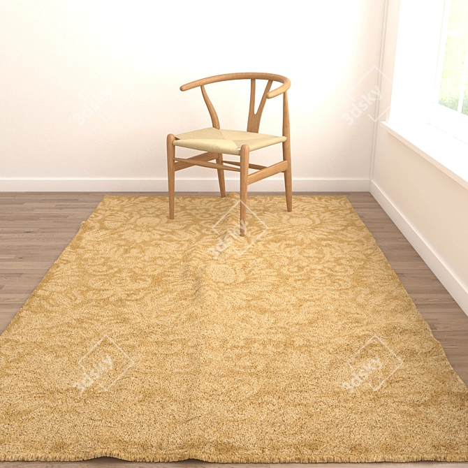 Versatile Rug Set: 8 Stunning Designs 3D model image 5