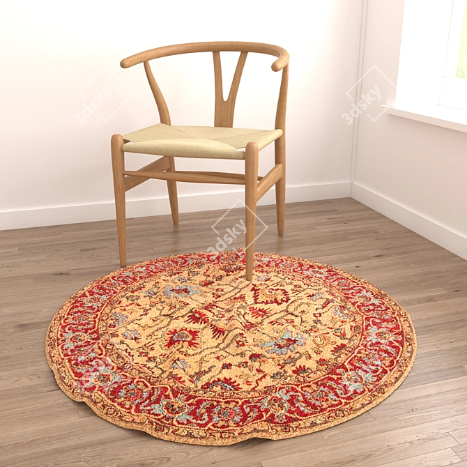 Versatile Rug Set with Varying Textures 3D model image 3