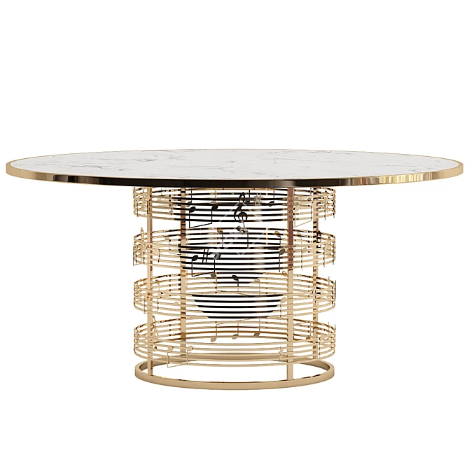 Elegant SYMPHONY Dining Table 3D model image 1