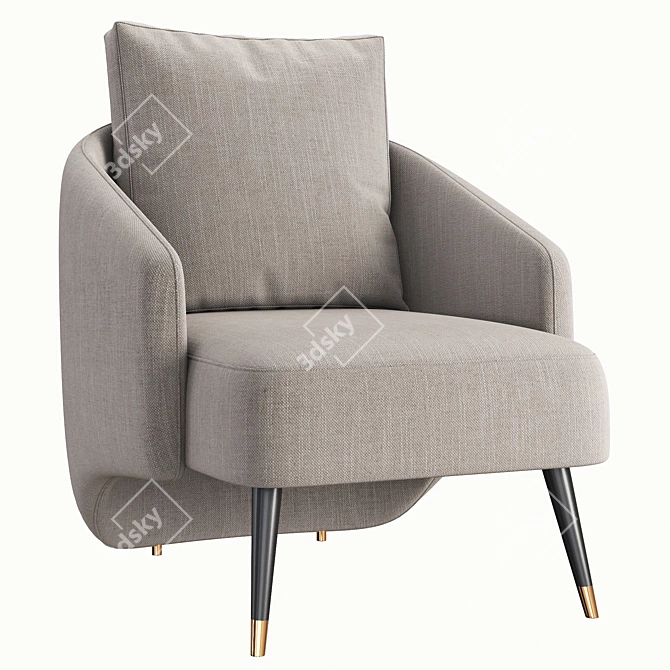 Elegant Brigitte Chair: Modern Design 3D model image 1