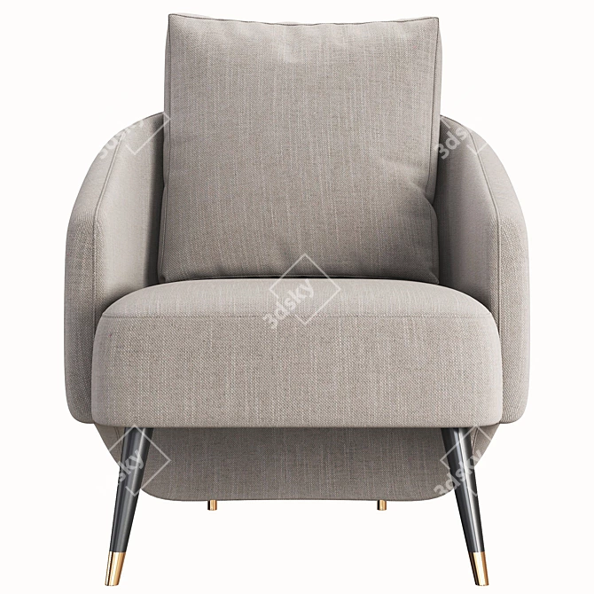 Elegant Brigitte Chair: Modern Design 3D model image 2