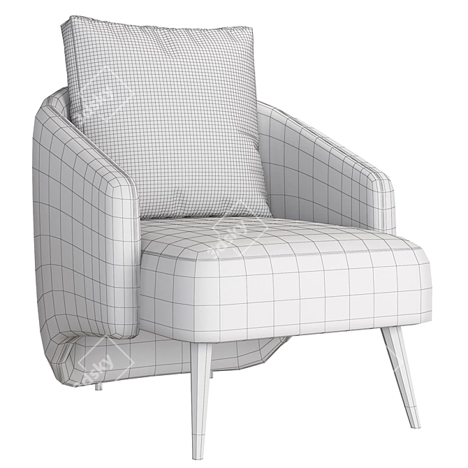 Elegant Brigitte Chair: Modern Design 3D model image 5