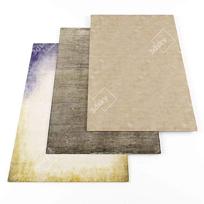 Rugs - Random Set of 5 Pieces - Textured Archive 3D model image 1