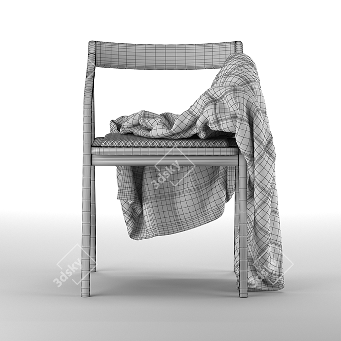 Plaid Size Chair Tor 3D model image 6