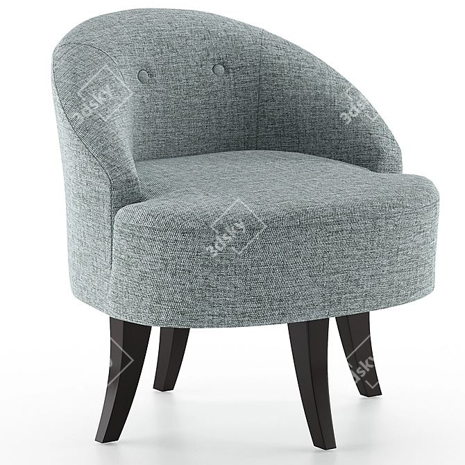 Sleek Swivel Accent Chair 3D model image 1