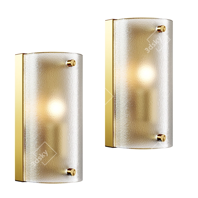 Elegant PETA Wall Sconce: Polished Design, Stunning Illumination 3D model image 1