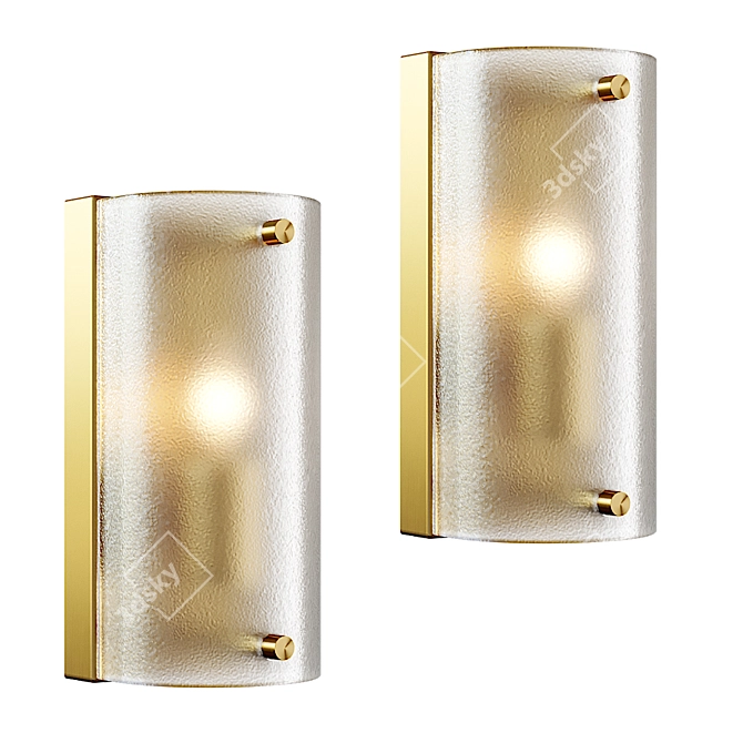 Elegant PETA Wall Sconce: Polished Design, Stunning Illumination 3D model image 5