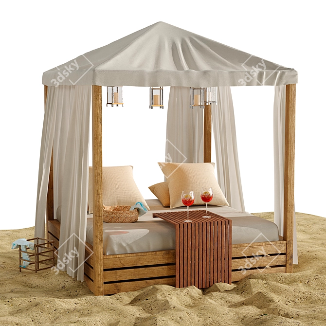 Coastline Lounge Outdoor Set 3D model image 1