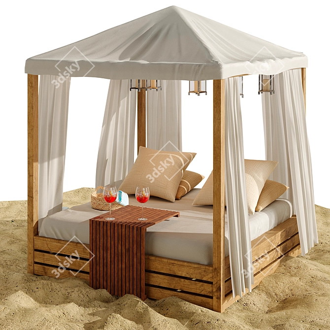 Coastline Lounge Outdoor Set 3D model image 2