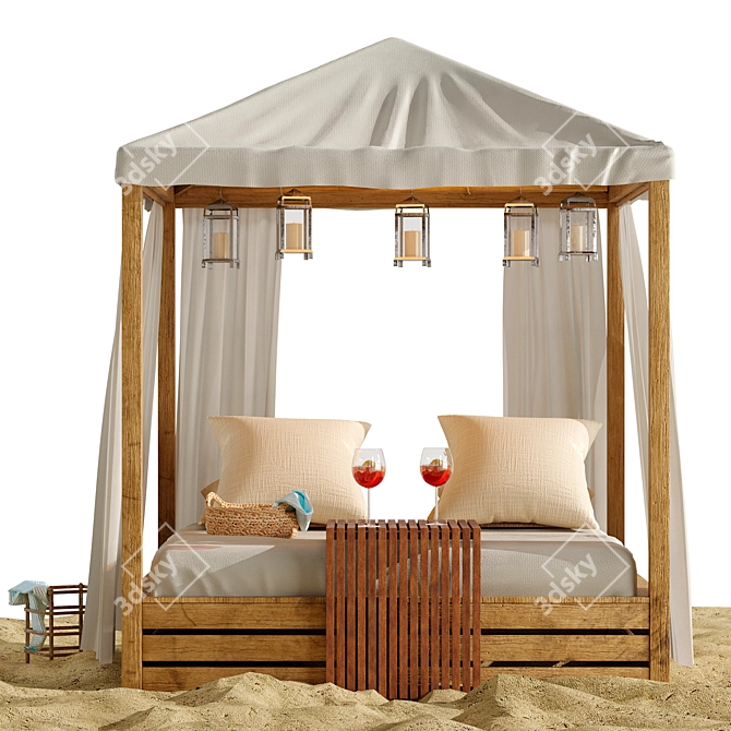 Coastline Lounge Outdoor Set 3D model image 4