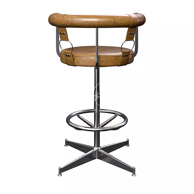 Elevate your space with Daystrom Leather Bar Stool 3D model image 4