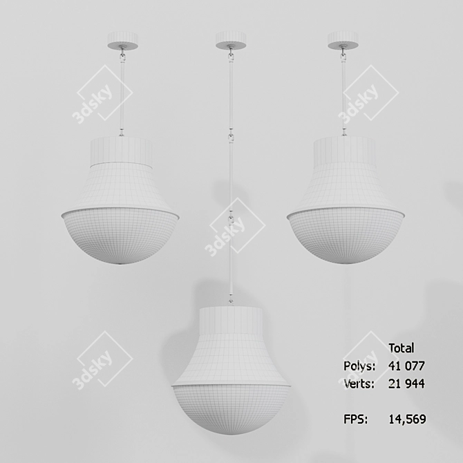 Precision Large Pendant: Elegant Lighting by Kelly Wearstler 3D model image 3