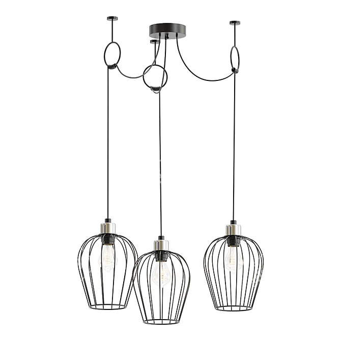 Modern Geometric Pendant Light 3D model image 1