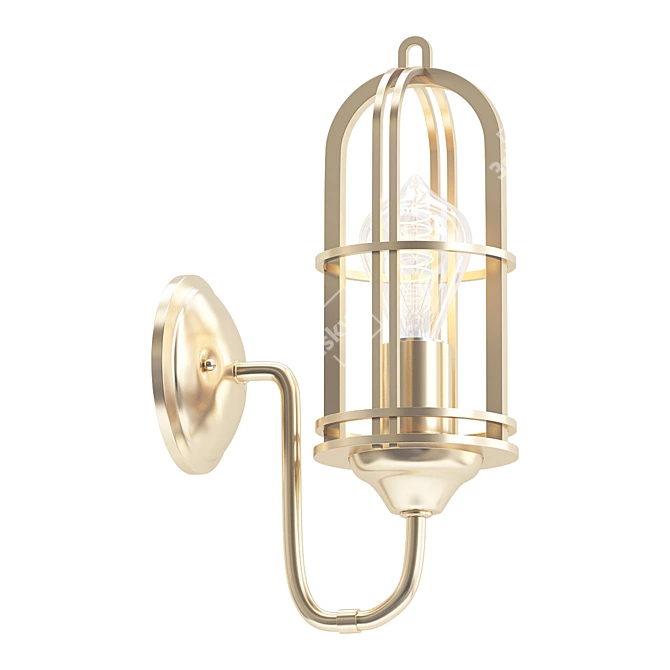 Industrial Chic Wall Sconce 3D model image 1