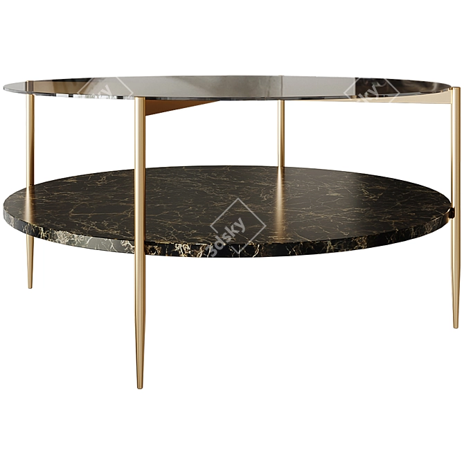 Elegant Kamilah Coffee Table 3D model image 1