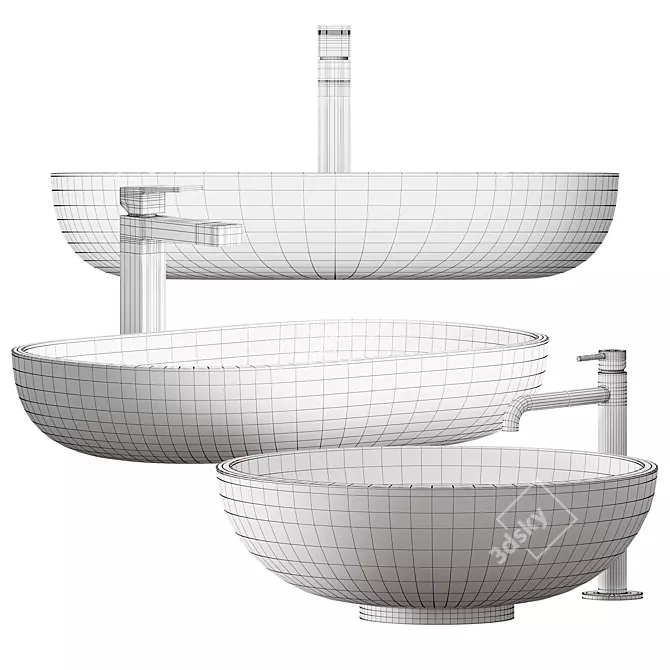 Elegant Roma Washbasin by ARTELINEA 3D model image 7