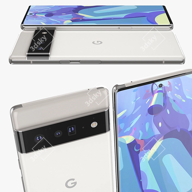 Google Pixel 6 Pro: Ultimate Colors 3D model image 4