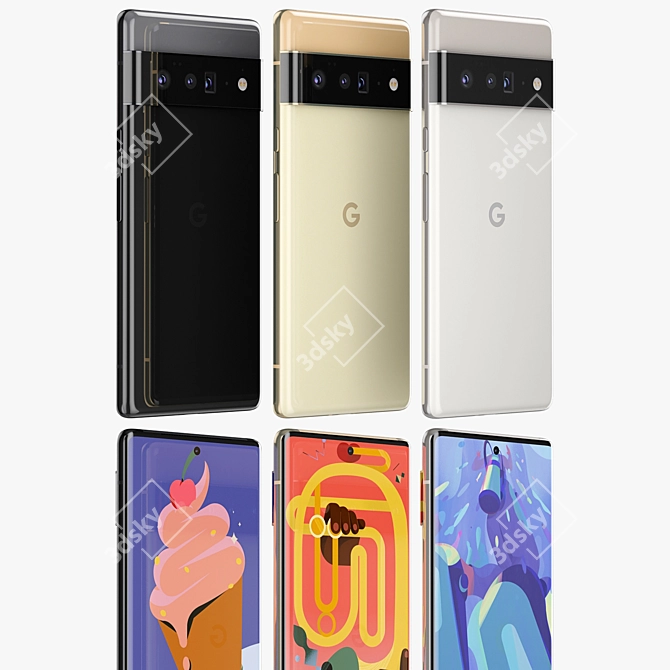 Google Pixel 6 Pro: Ultimate Colors 3D model image 6