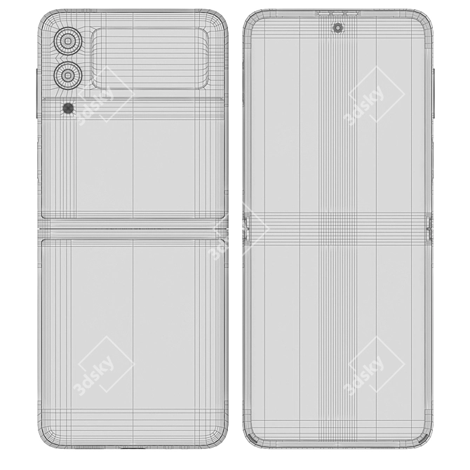 Stunning Samsung Galaxy Z Flip 3 3D model image 7