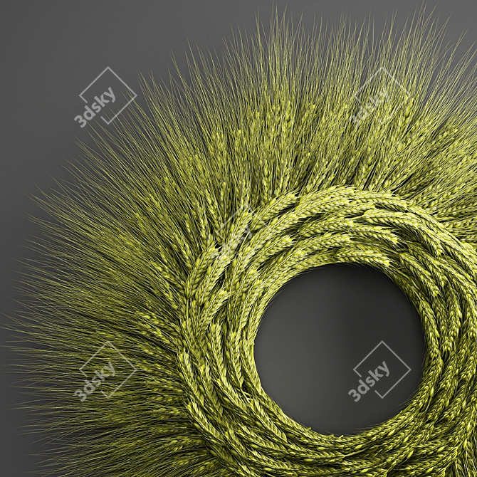 Nature's Wheat Wreath 3D model image 2