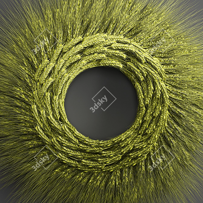 Nature's Wheat Wreath 3D model image 3