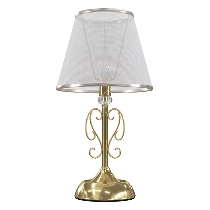 Antique Bronze Metal Table Lamp: Driana 3D model image 1