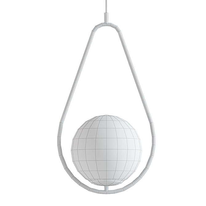 Frosty Glass Globe Holder - Modern Home Decor 3D model image 2